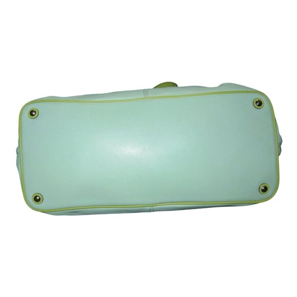 SOLD Coach 2008 Laura & Bonnie Seafoam Green Full Grain Leather Bag & Wallet Set - Picture 5 of 16